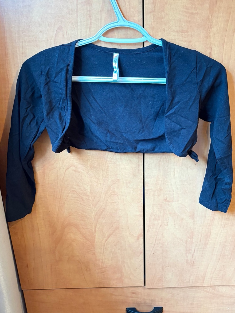 Black Girl's Cropped Bolero Shrug - Brand Unspecified